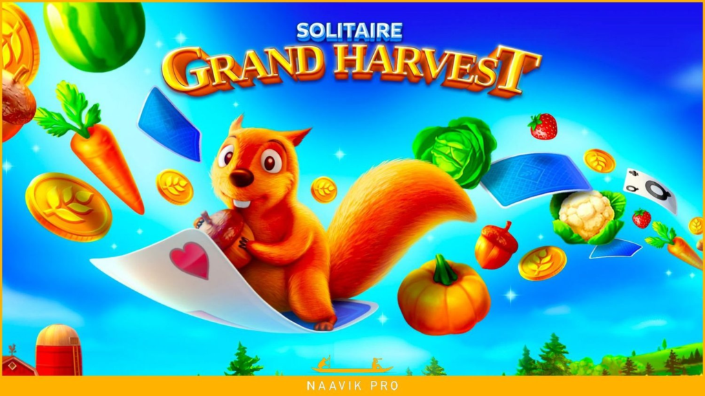 Giao diện Solitaire Grand Harvest bắt mắt với hình ảnh sắc nét và sống động